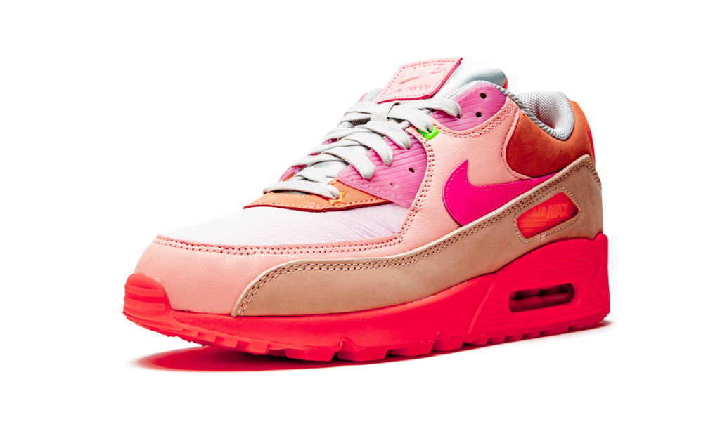 Women's AIR MAX 90 PRM "Platinum Crimson/Bright Purple" CT3449 600 - product image from the listing.