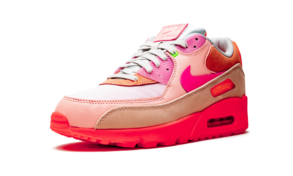 Women's AIR MAX 90 PRM "Platinum Crimson/Bright Purple" CT3449 600 - product image from the listing.
