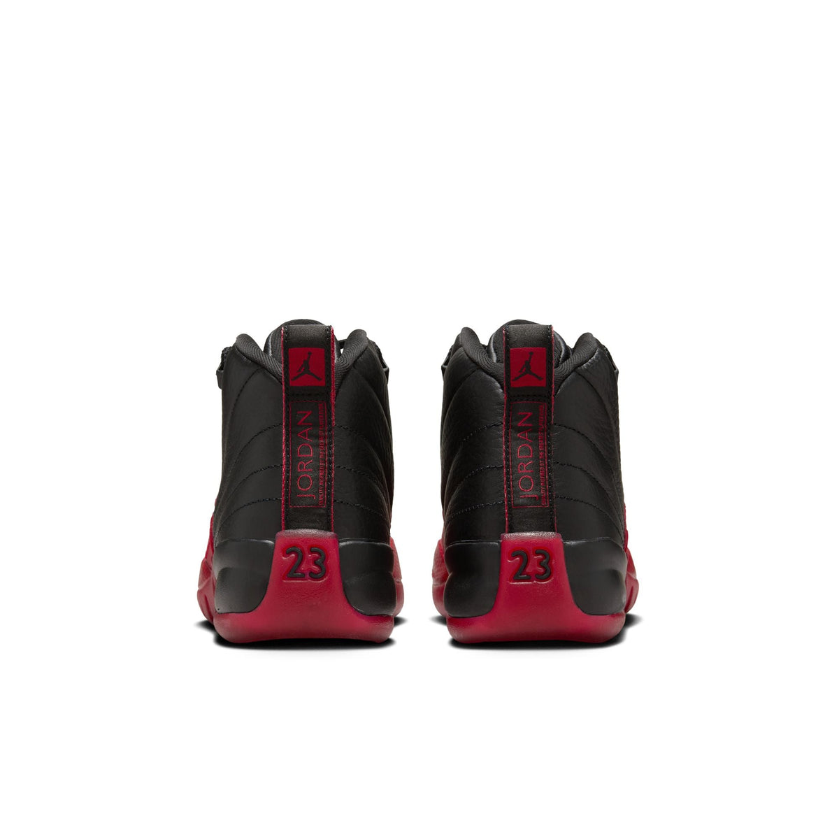 "Flu Game" Big Kids Air Jordan 12 Retro BLACK/VARSITY RED - product image from the listing.