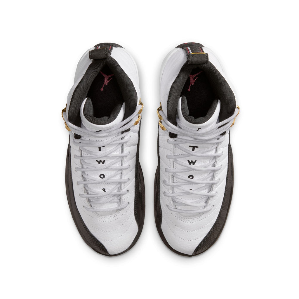 "Taxi" GS Air Jordan 12 Retro WHITE/BLACK-TAXI - product image from the listing.