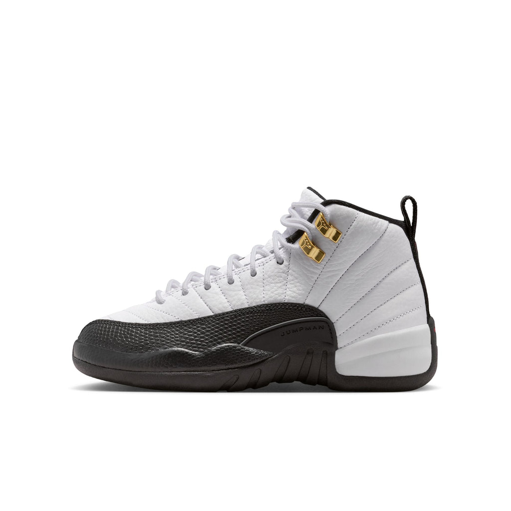 "Taxi" GS Air Jordan 12 Retro WHITE/BLACK-TAXI - product image from the listing.