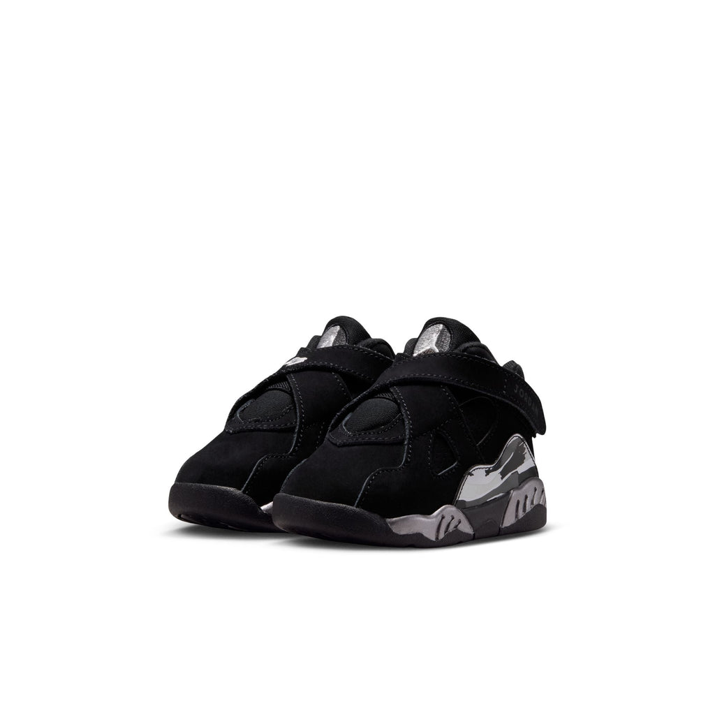 vJordan 8 Retro - BLACK/WHITE-LT GRAPHITE for Toddler's - product image from the listing.