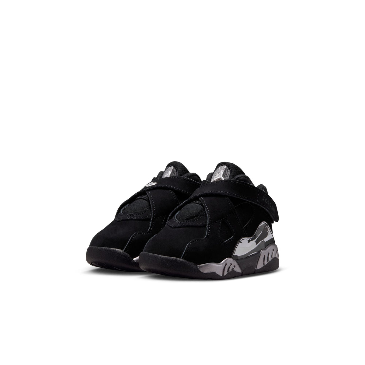 vJordan 8 Retro - BLACK/WHITE-LT GRAPHITE for Toddler's - product image from the listing.