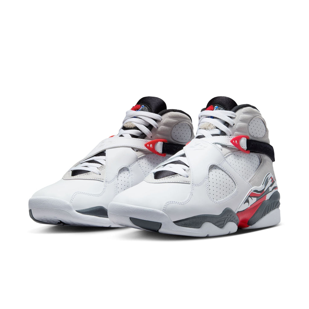 Air Jordan 8 Retro "White and True Red" - WHITE/BLACK-TRUE RED for Men - product image from the listing.