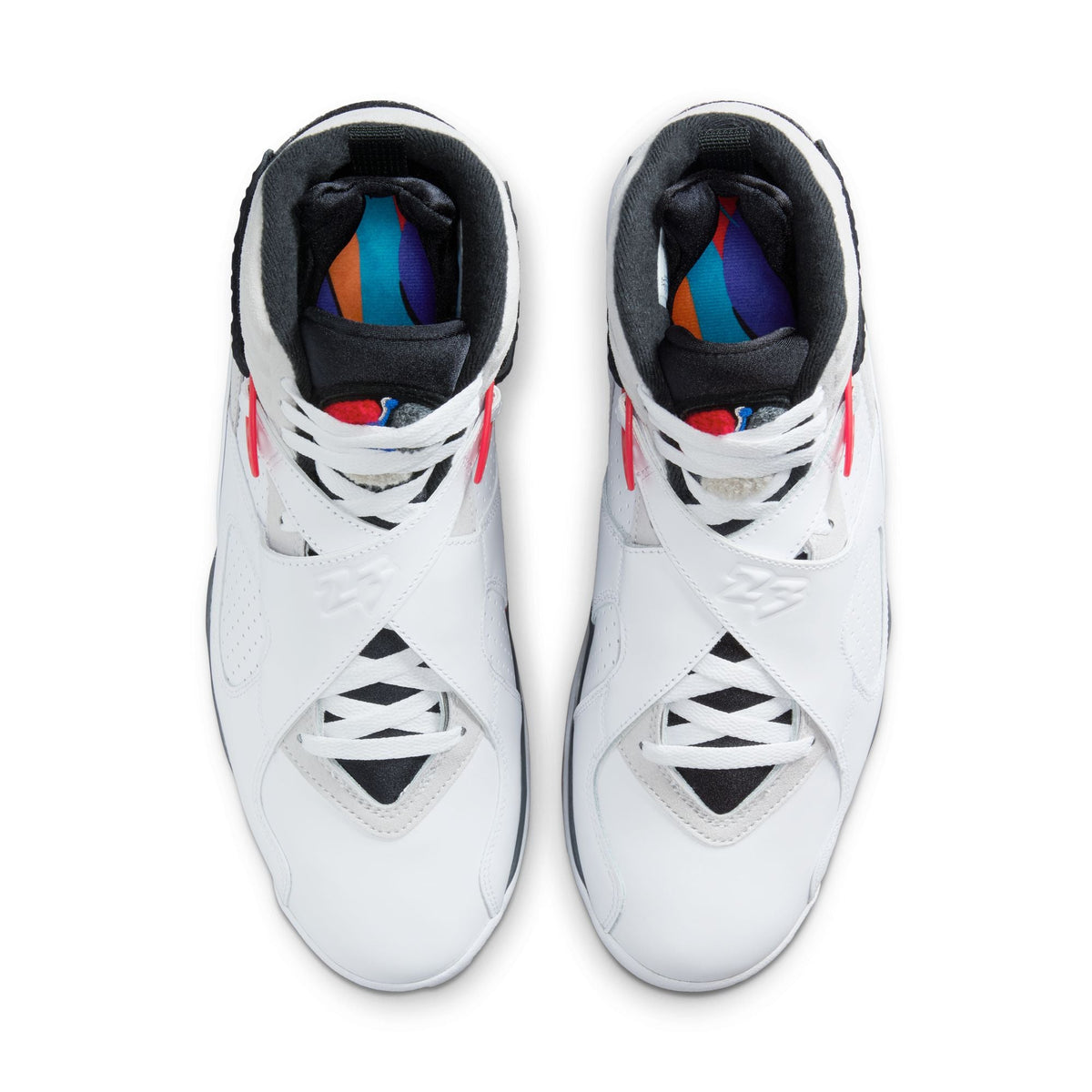 Air Jordan 8 Retro "White and True Red" - WHITE/BLACK-TRUE RED for Men - product image from the listing.