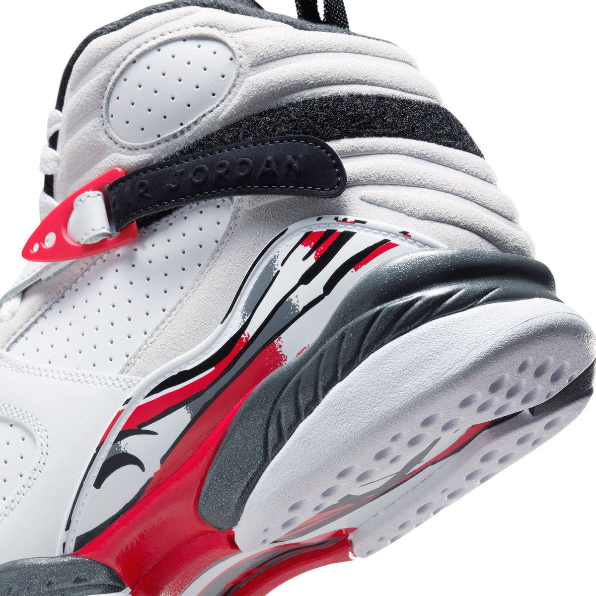 Air Jordan 8 Retro "White and True Red" - WHITE/BLACK-TRUE RED for Men - product image from the listing.