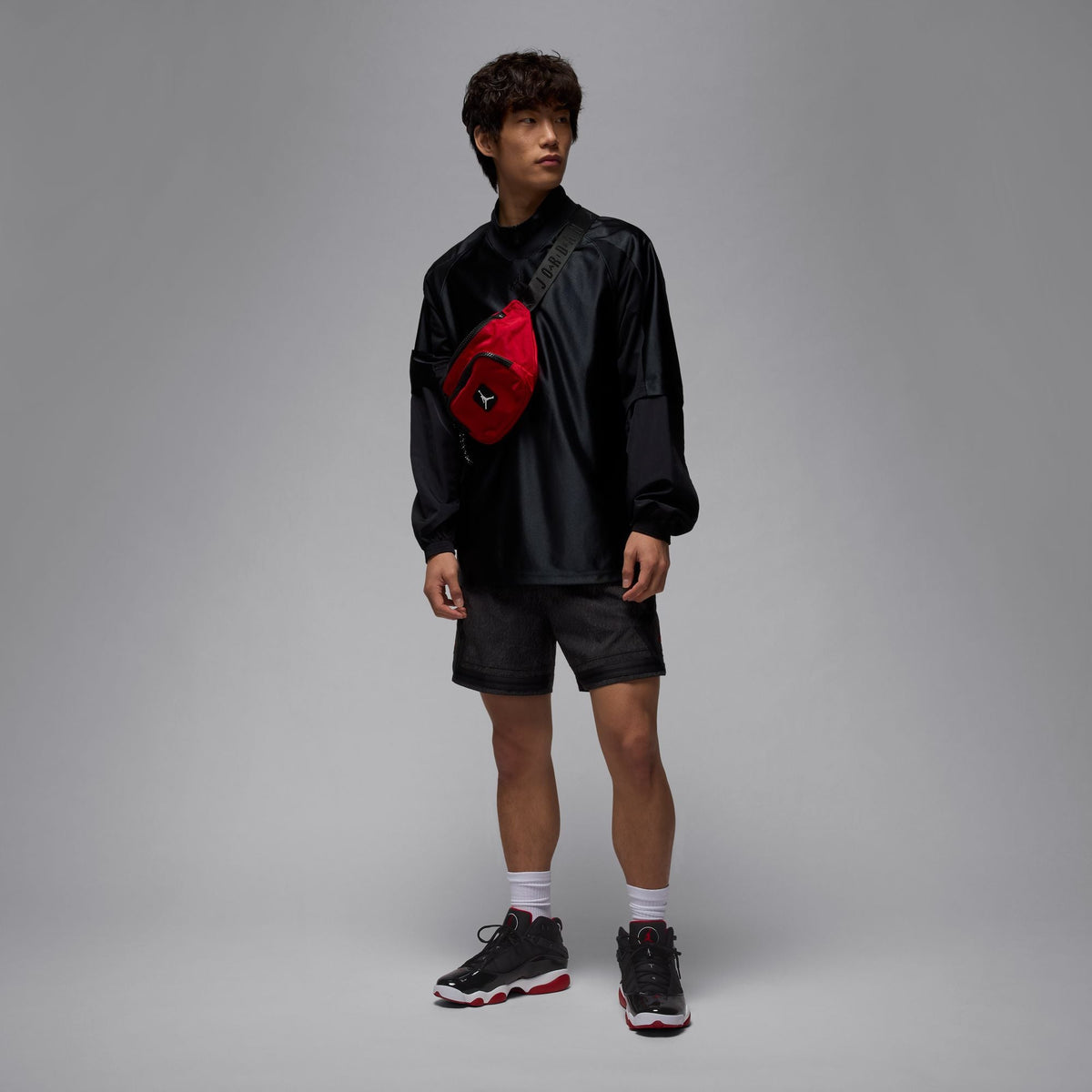 Jordan 6 Rings - BLACK/VARSITY RED-WHITE for Men - product image from the listing.