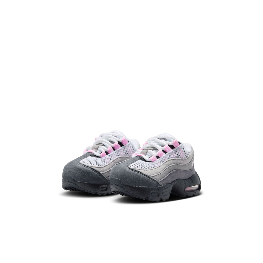 Nike Little Max 95 - BLACK/PINK FOAM-WHITE-MEDIUM GREY for Toddler's - product image from the listing.