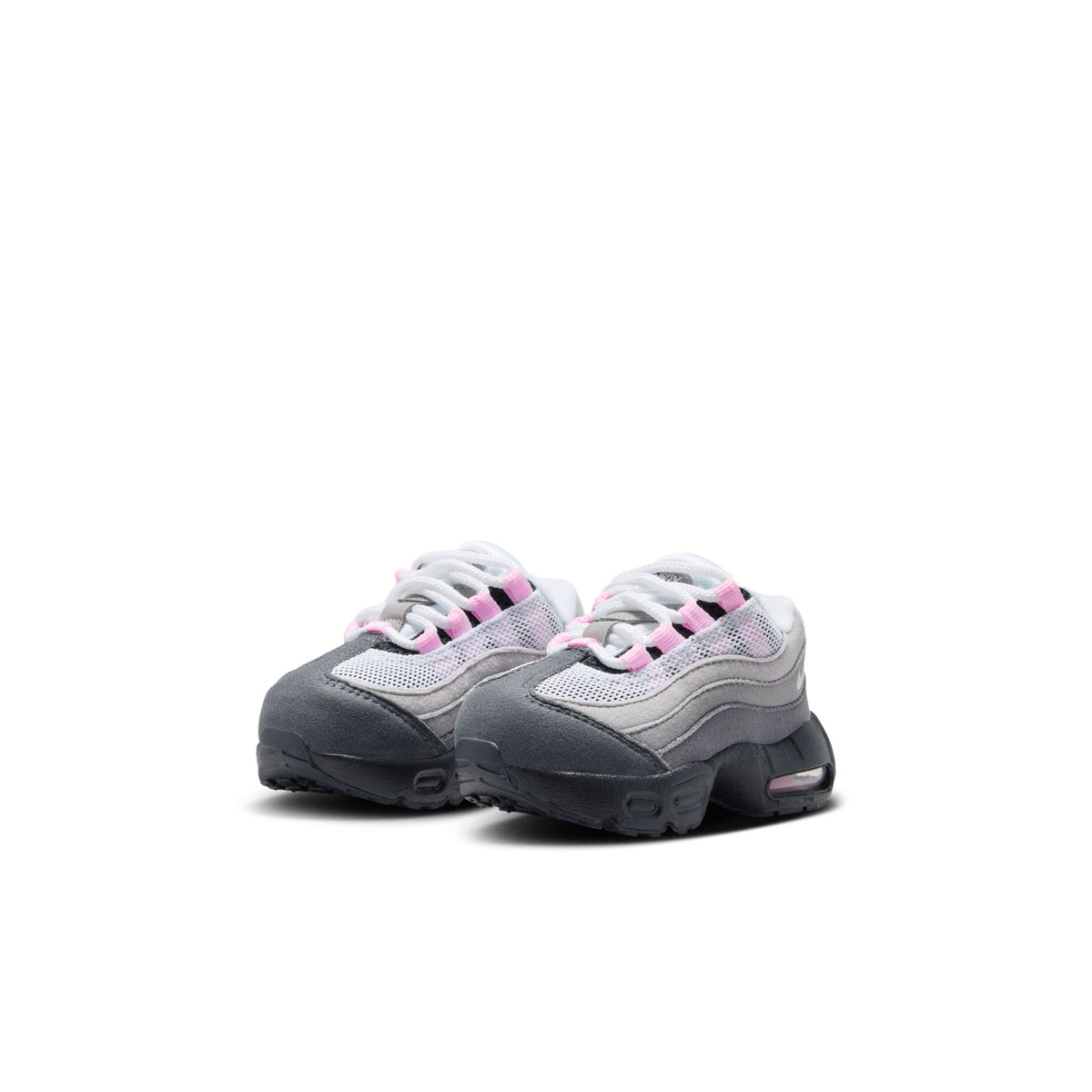 Nike Little Max 95 - BLACK/PINK FOAM-WHITE-MEDIUM GREY for Toddler's - product image from the listing.