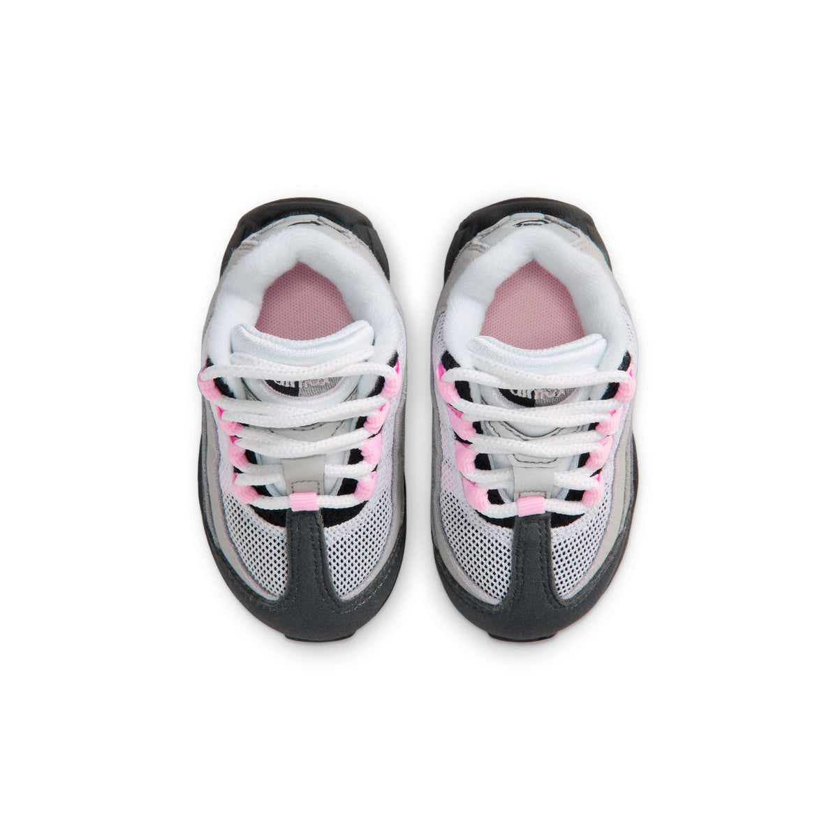 Nike Little Max 95 - BLACK/PINK FOAM-WHITE-MEDIUM GREY for Toddler's - product image from the listing.