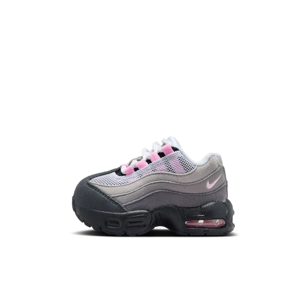 Nike Little Max 95 - BLACK/PINK FOAM-WHITE-MEDIUM GREY for Toddler's - product image from the listing.