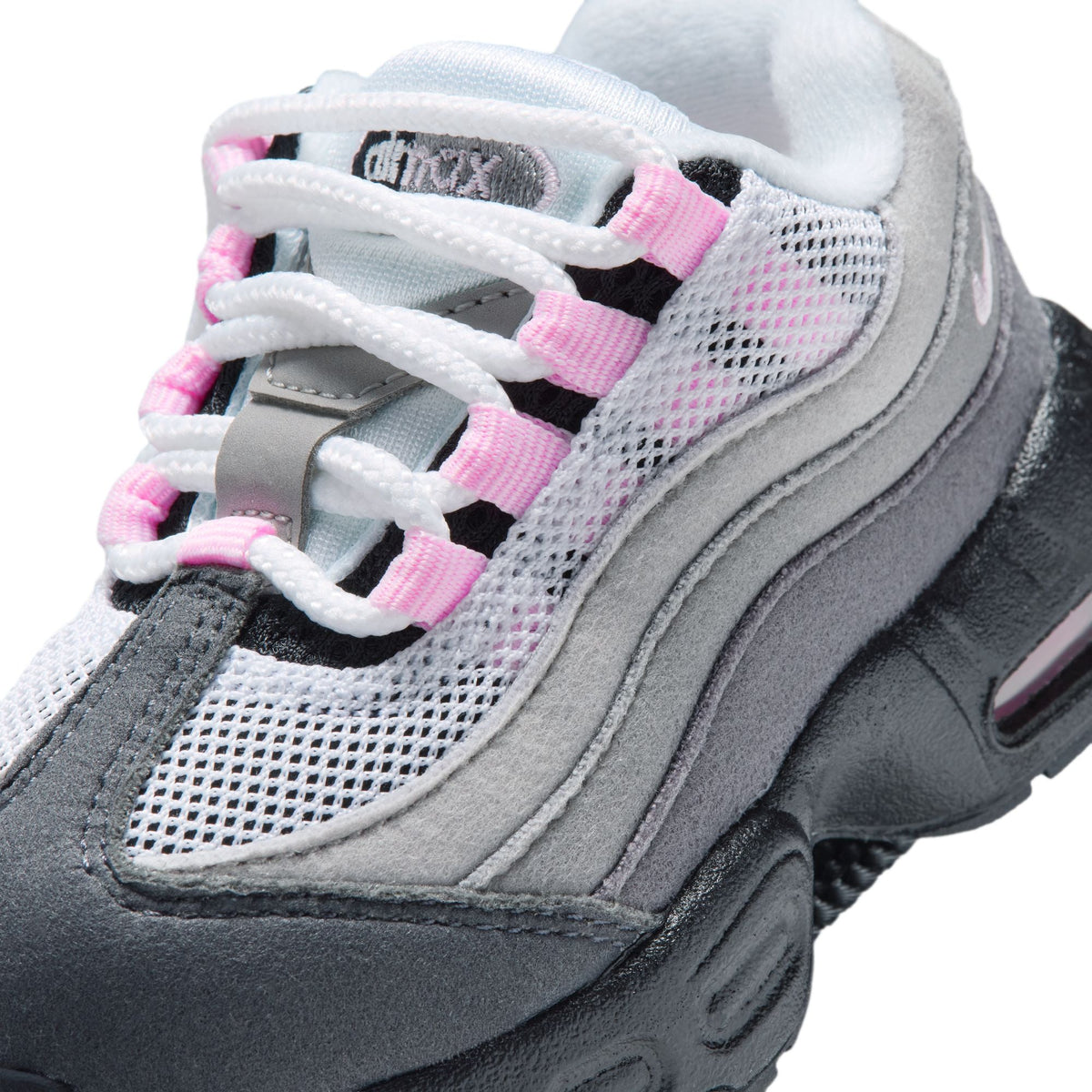 Nike Little Max 95 - BLACK/PINK FOAM-WHITE-MEDIUM GREY for Toddler's - product image from the listing.