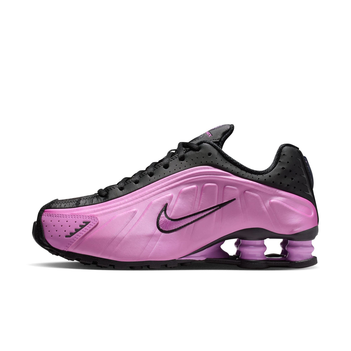 Nike Shox R4 - BLACK/LT MAGENTA-BLACK for Women - product image from the listing.