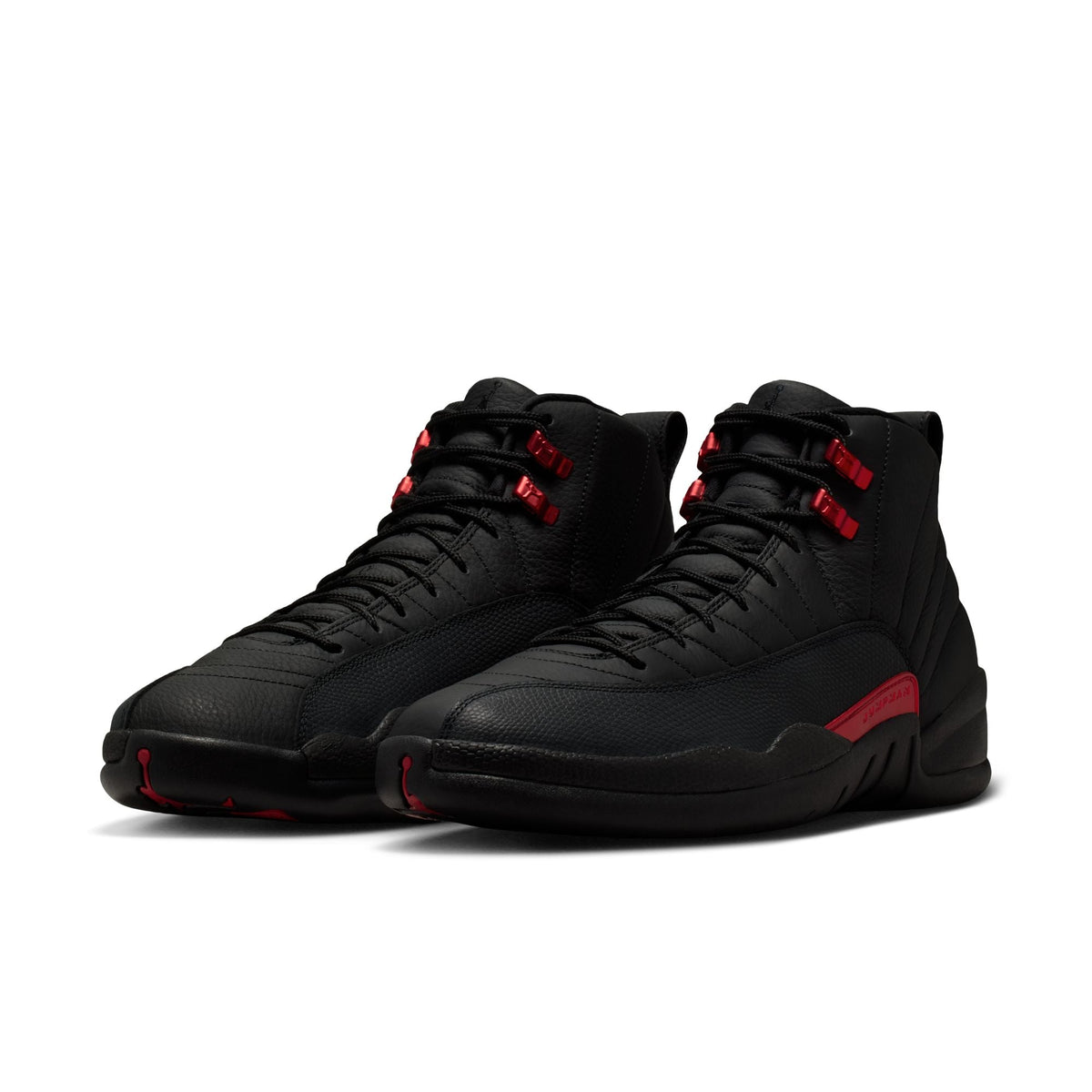 Air Jordan 12 Retro - BLACK/VARSITY RED for Men - product image from the listing.