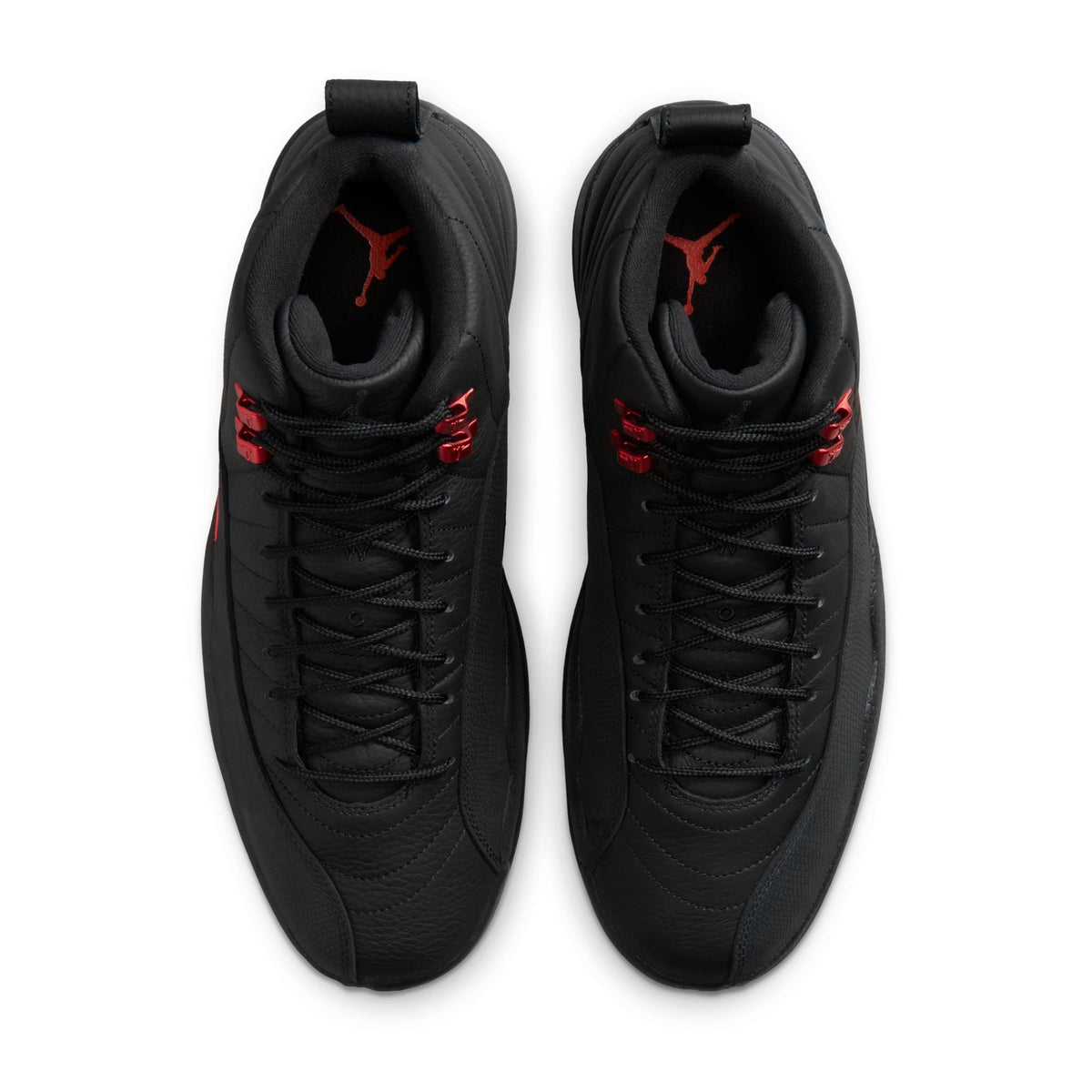 Air Jordan 12 Retro - BLACK/VARSITY RED for Men - product image from the listing.