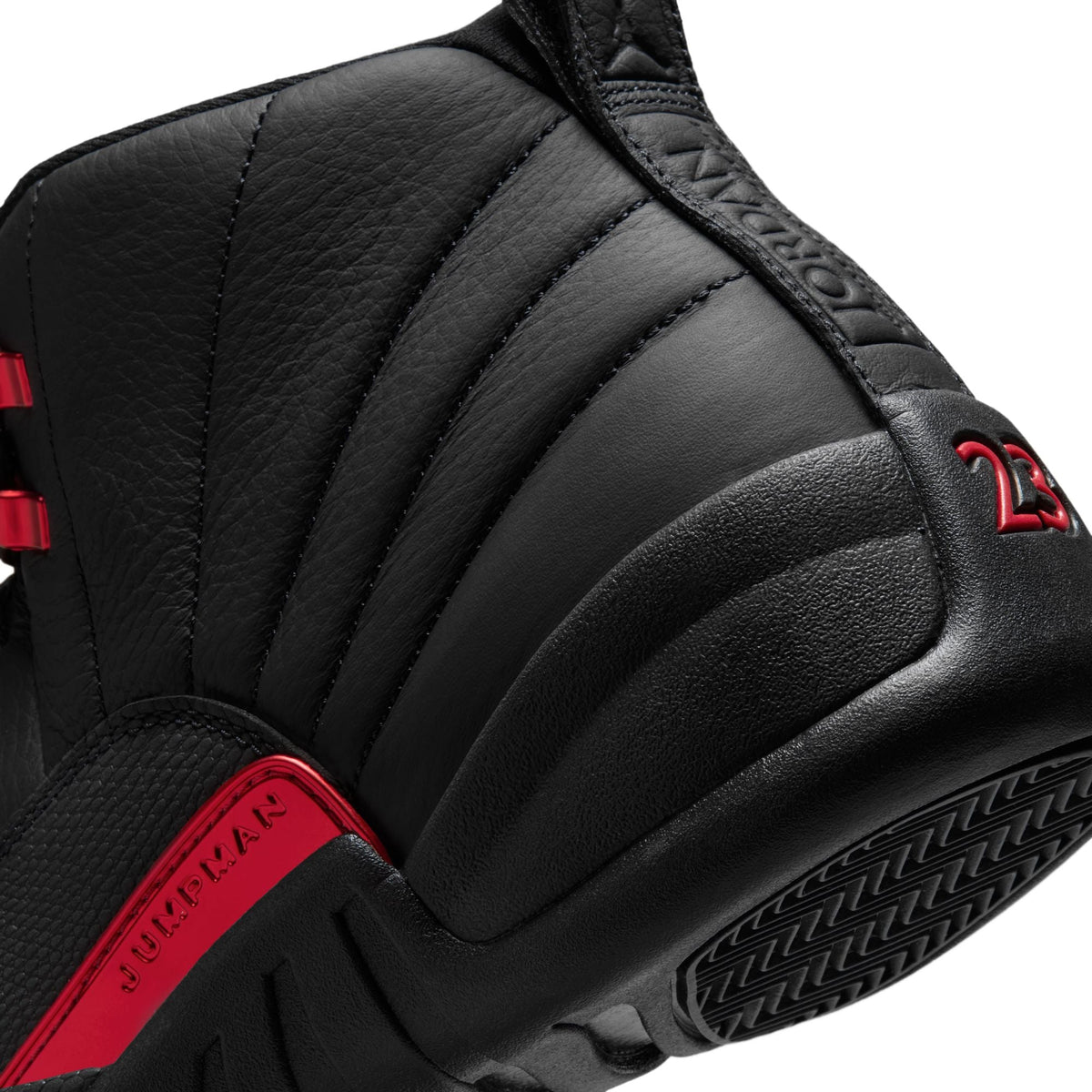 Air Jordan 12 Retro - BLACK/VARSITY RED for Men - product image from the listing.