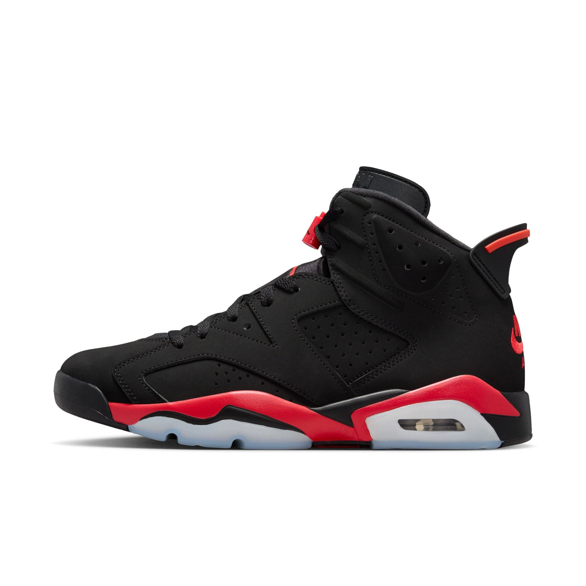 Air Jordan 6 Retro "infrared" - BLACK/LT CRIMSON for Men - product image from the listing.