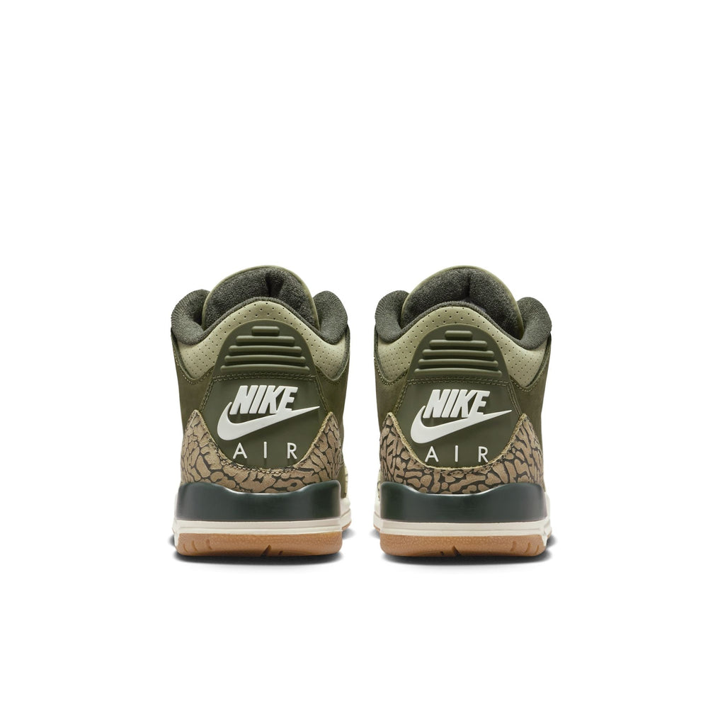 "Family Affair" GS Air Jordan 3 Retro MEDIUM OLIVE/SEQUOIA-NEUTRAL OLIVE-SAIL - product image from the listing.