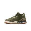 "Family Affair" GS Air Jordan 3 Retro MEDIUM OLIVE/SEQUOIA-NEUTRAL OLIVE-SAIL - product image from the listing.