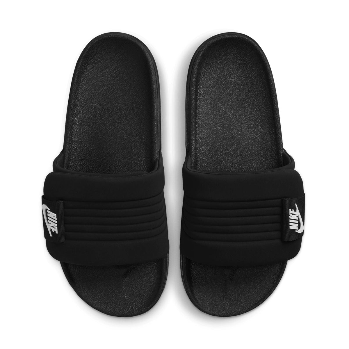 Men's Nike Offcourt Adjust Slides - Black - product image from the listing.