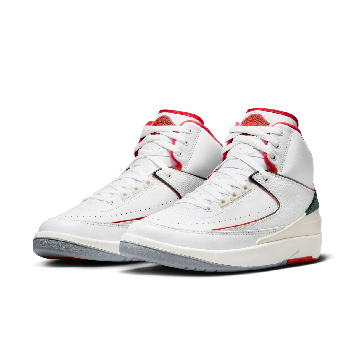 Air Jordan 2 Retro-WHITE/FIRE RED-FIR-SAIL for Men - product image from the listing.