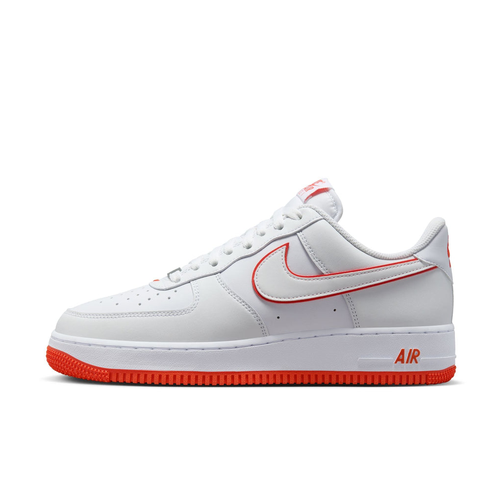 Nike Air Force 1'07- WHITE/WHITE-PICANTE RED for Men - product image from the listing.