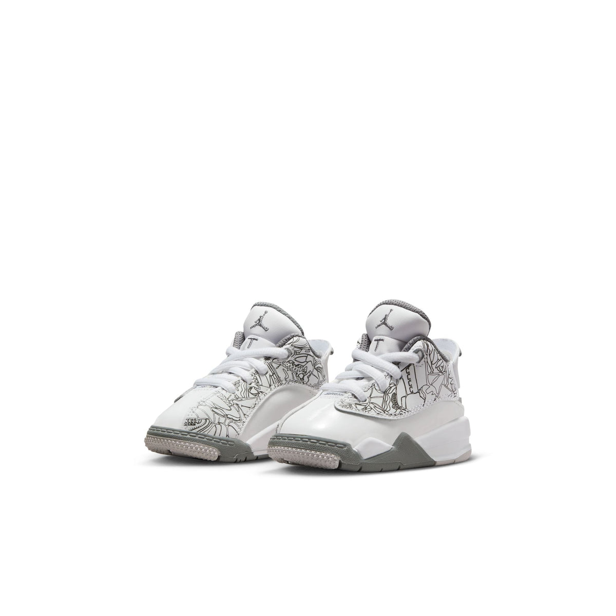 Jordan Dub Zero (TD) in WHITE/COOL GREY-METALLIC SILVER - product image from the listing.