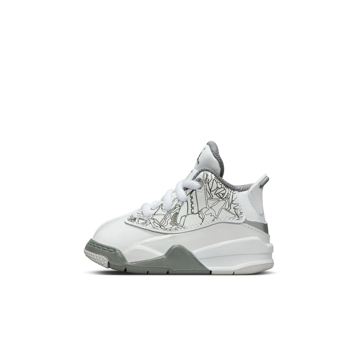Jordan Dub Zero (TD) in WHITE/COOL GREY-METALLIC SILVER - product image from the listing.