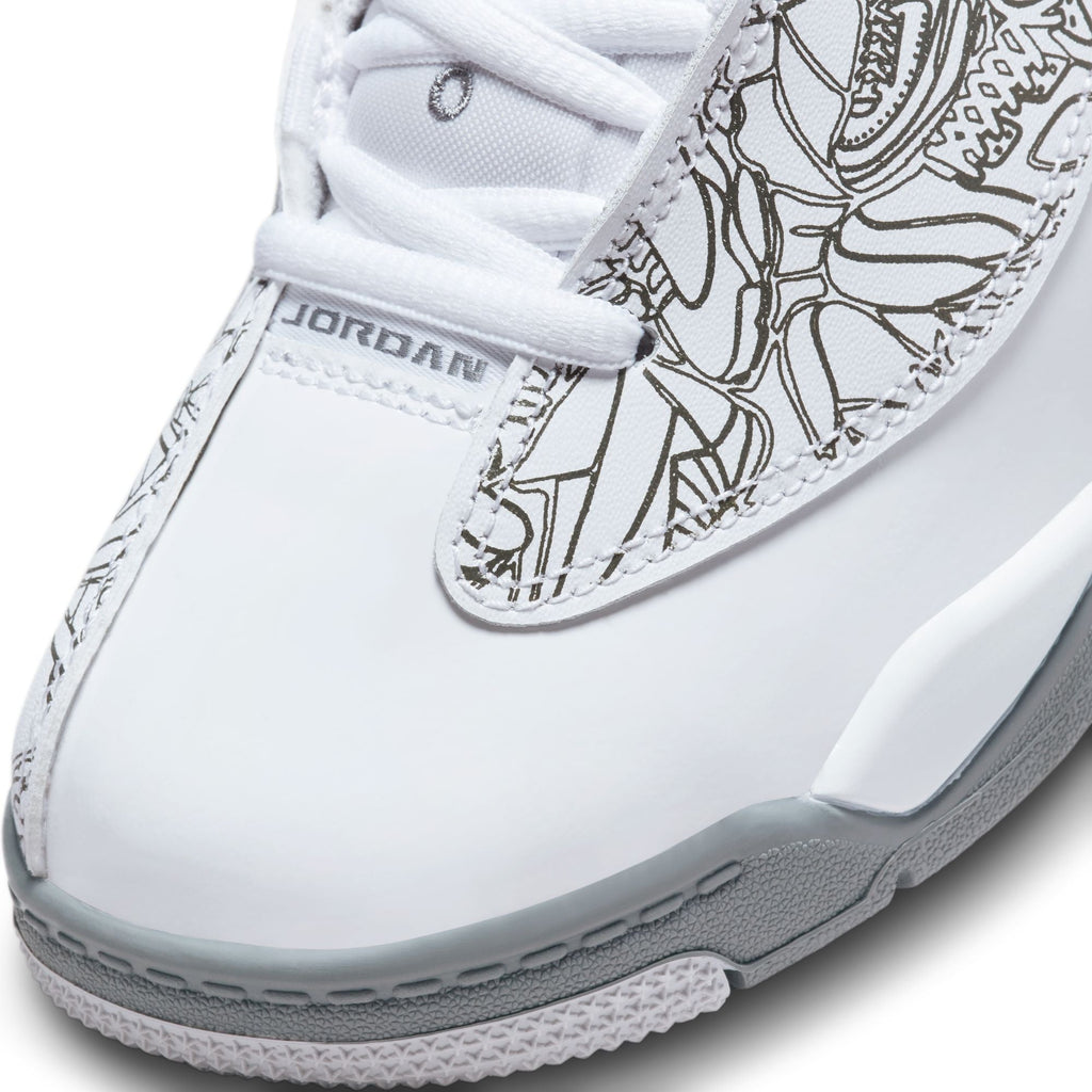Jordan Dub Zero (PS) -WHITE/COOL GREY-METALLIC in SILVER - product image from the listing.