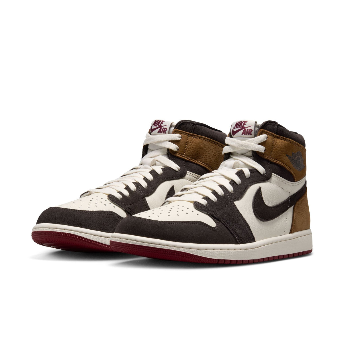 Air Jordan 1 Retro High OG "Love Letter" - SHADOW BROWN/TEAM RED-LT BRITISH TAN for Men - product image from the listing.
