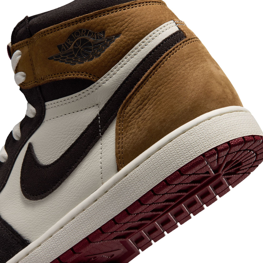 Air Jordan 1 Retro High OG "Love Letter" - SHADOW BROWN/TEAM RED-LT BRITISH TAN for Men - product image from the listing.