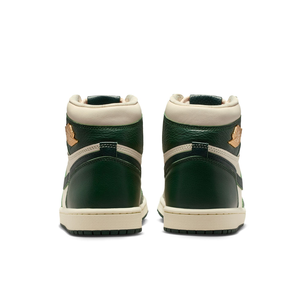 Air Jordan 1 Retro High OG - PALE IVORY/PRO GREEN-FIR-COCONUT MILK for Women - product image from the listing.