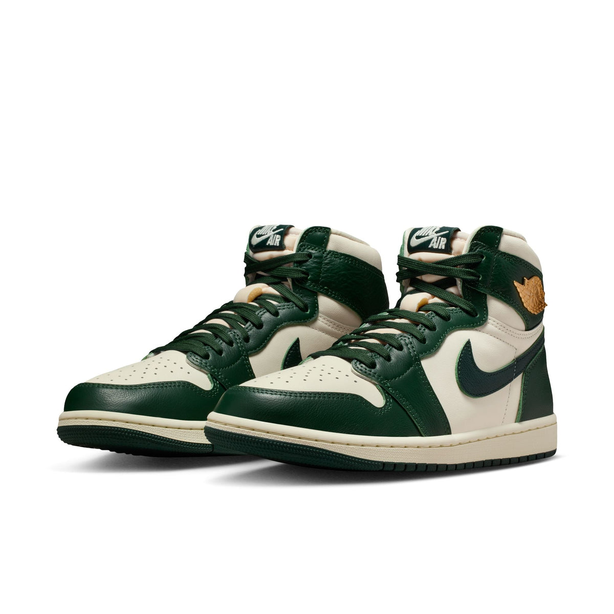 Air Jordan 1 Retro High OG - PALE IVORY/PRO GREEN-FIR-COCONUT MILK for Women - product image from the listing.
