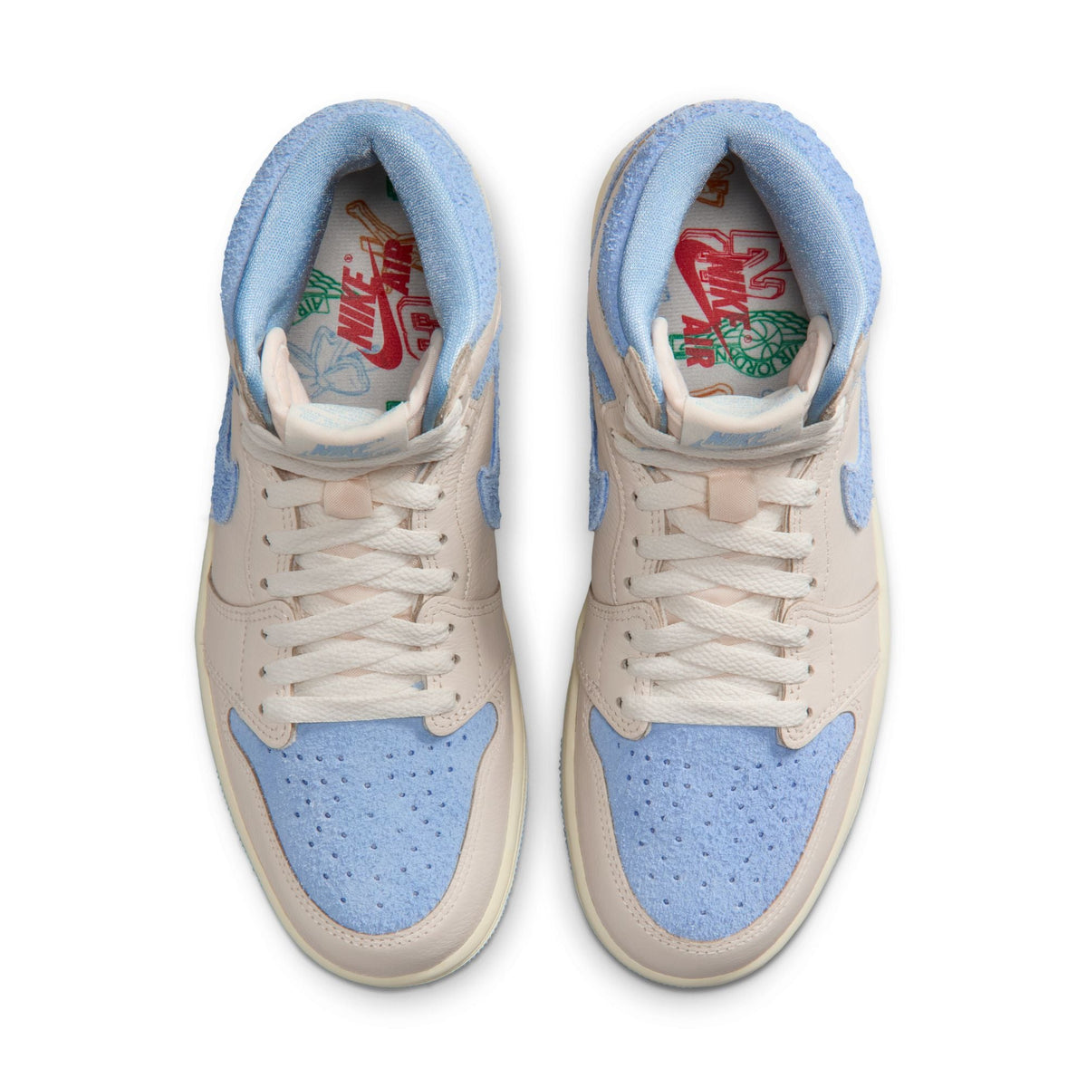 Air Jordan 1 Retro High OG - PALE IVORY/PSYCHIC BLUE-COCONUT MILK for Women - product image from the listing.