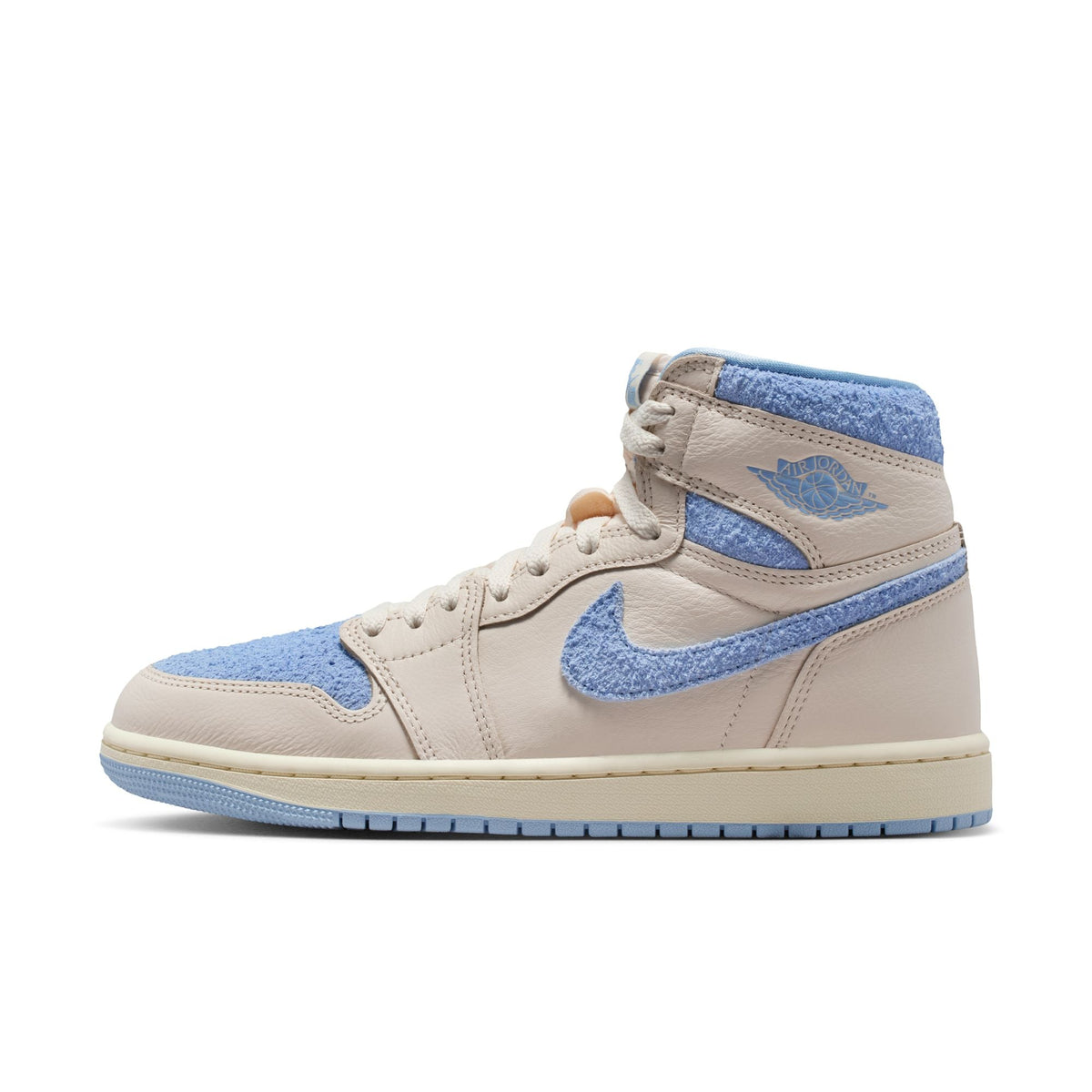 Air Jordan 1 Retro High OG - PALE IVORY/PSYCHIC BLUE-COCONUT MILK for Women - product image from the listing.