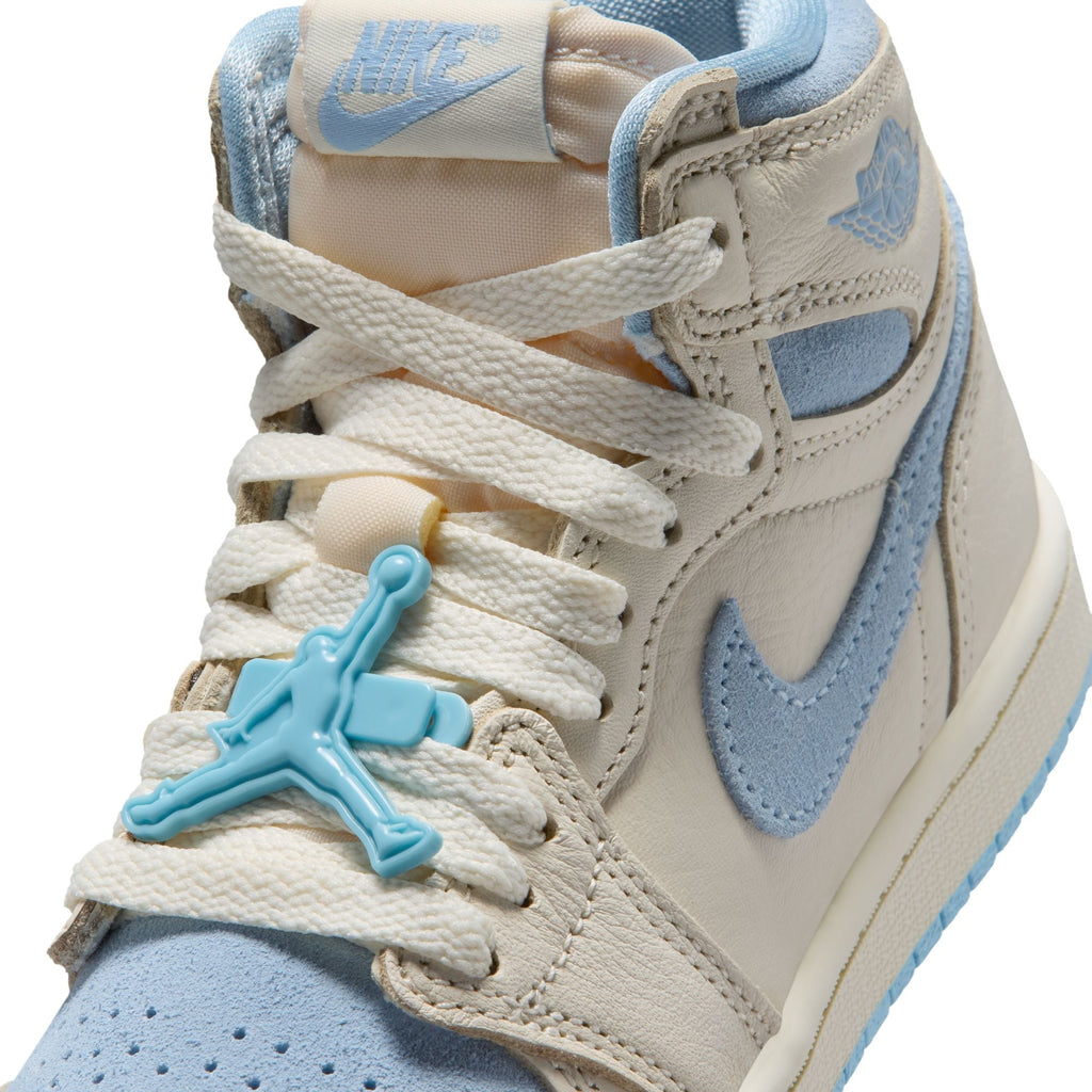 PALE IVORY/PSYCHIC BLUE-COCONUT MILK - Preschool Air Jordan 1 Retro High OG - product image from the listing.