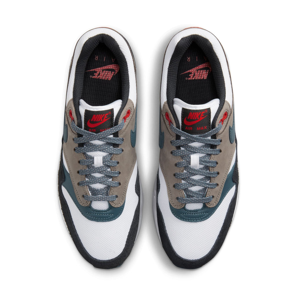 Nike Air Max 1 Premium - WHITE/SLATE BLUE-BLACK-SOFT GREY for Men - product image from the listing.