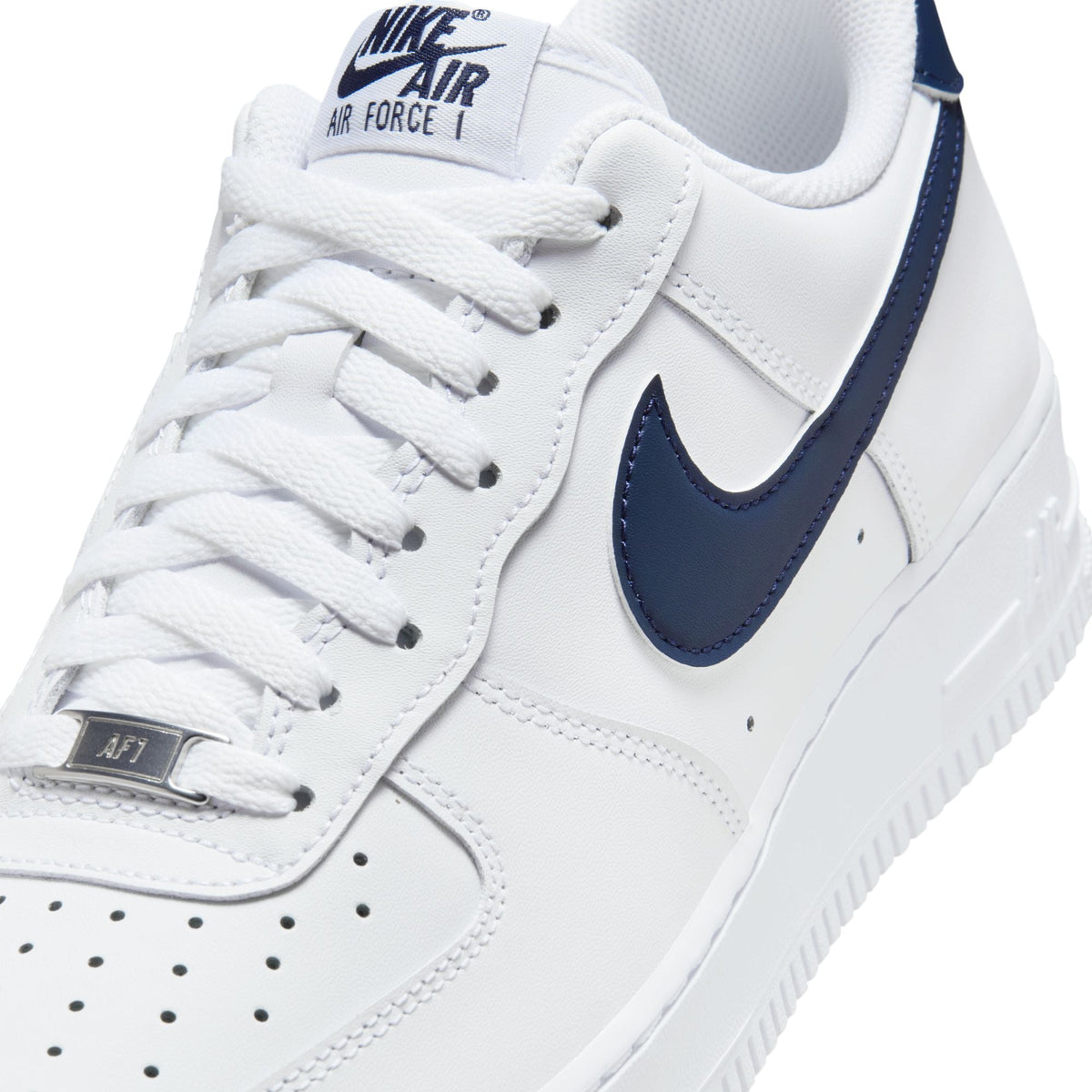 Nike Air Force 1 '07 - WHITE/COLLEGE NAVY for Men - product image from the listing.