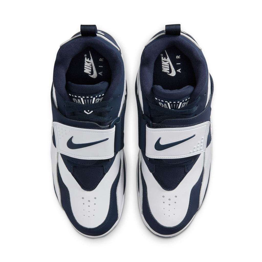 Nike Air Diamond Turf - WHITE/COLLEGE NAVY-METALLIC SILVER for Men - product image from the listing.