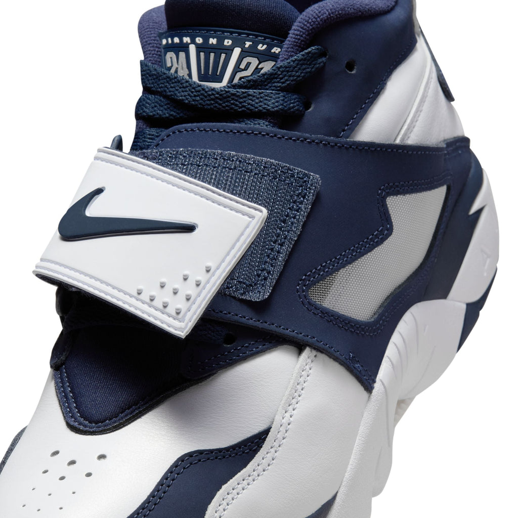 Nike Air Diamond Turf - WHITE/COLLEGE NAVY-METALLIC SILVER for Men - product image from the listing.