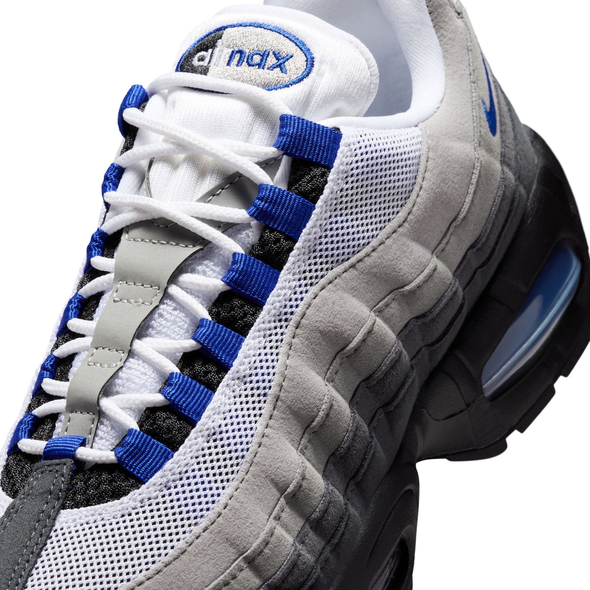 Nike Air Max 95 Big Bubble - BLACK/OLD ROYAL-WHITE-MEDIUM GREY for Women - product image from the listing.