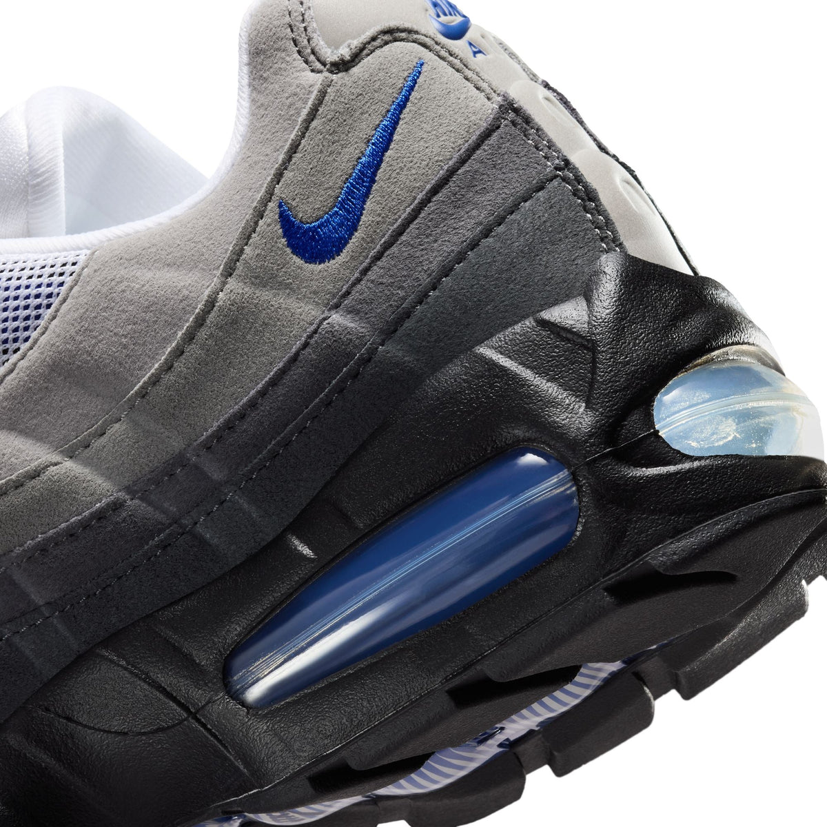 Nike Air Max 95 Big Bubble - BLACK/OLD ROYAL-WHITE-MEDIUM GREY for Women - product image from the listing.