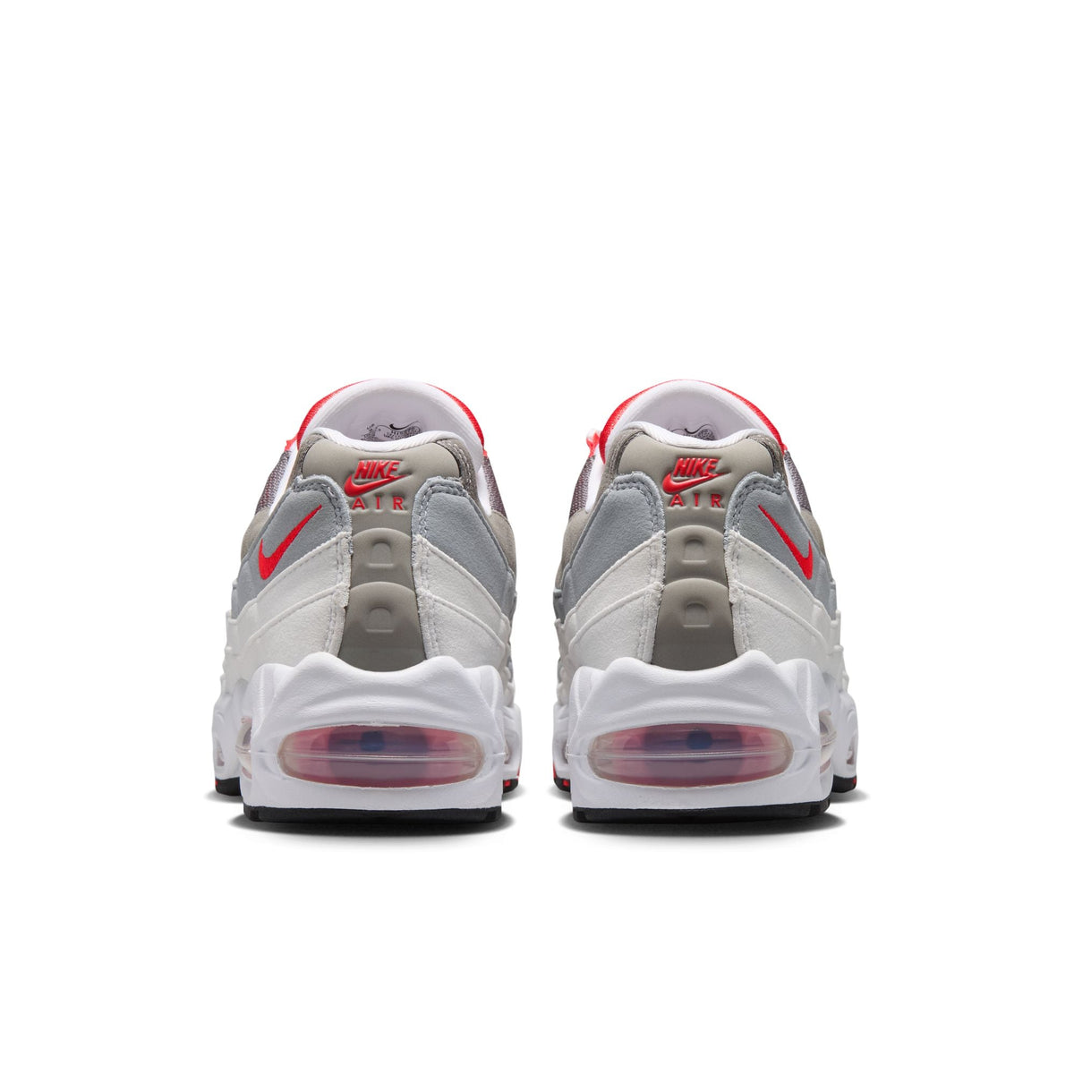 Nike Air Max 95 Big Bubble - WHITE/LT CRIMSON-PINK RISE-WOLF GREY for Women - product image from the listing.