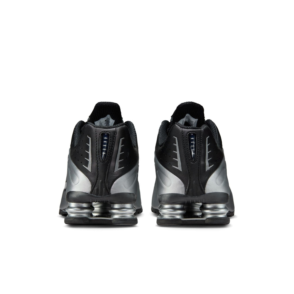 Nike Shox R4 - METALLIC SILVER/METALLIC SILVER-BLACK for Men - product image from the listing.
