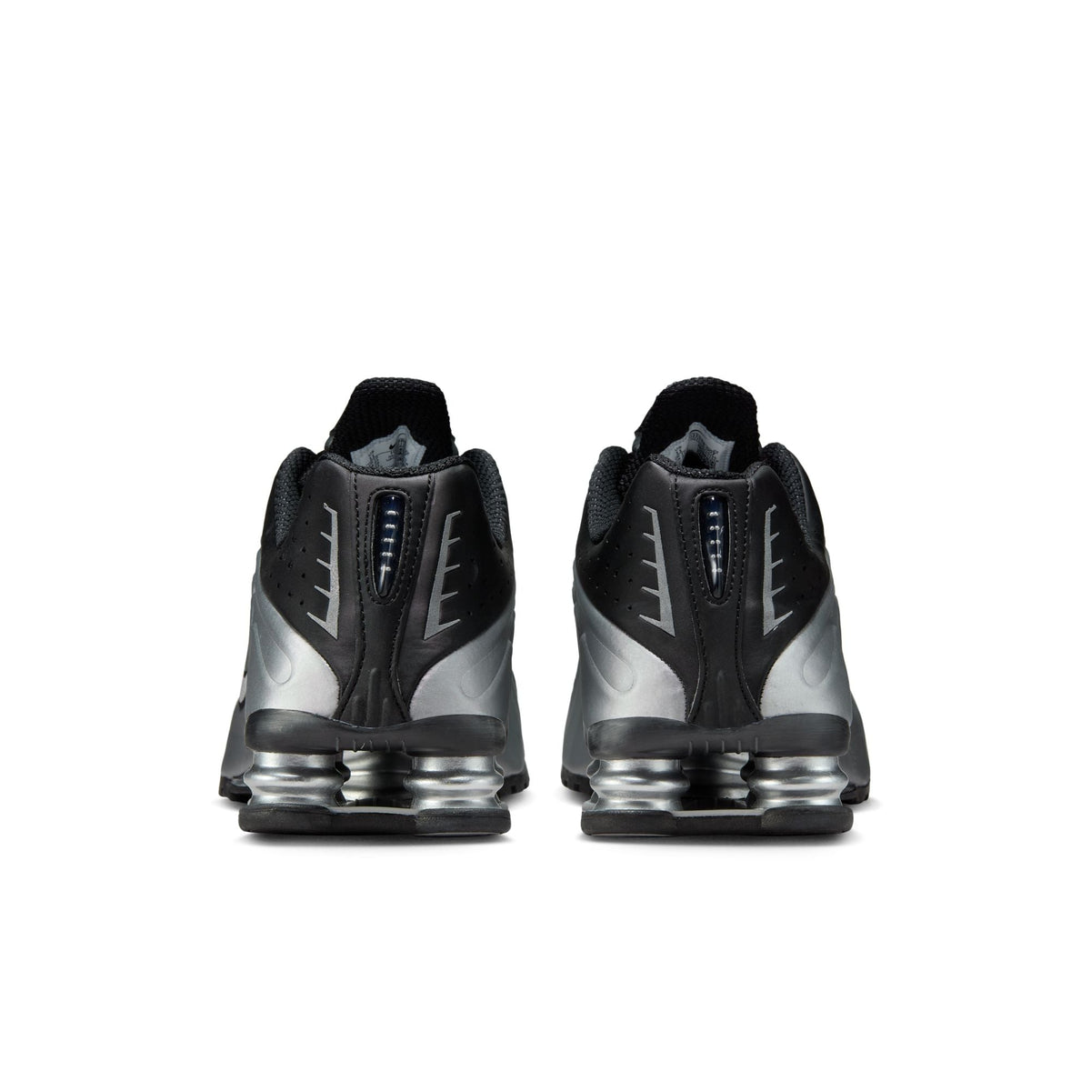 Nike Shox R4 - METALLIC SILVER/METALLIC SILVER-BLACK for Men - product image from the listing.