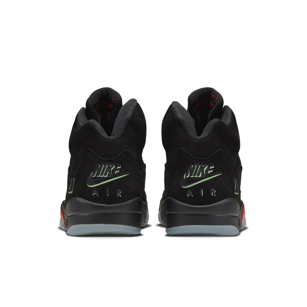 Air Jordan 5 Retro "Halloween" - BLACK/BLACK-PICANTE RED-GLOW N THE DARK for Men - product image from the listing.