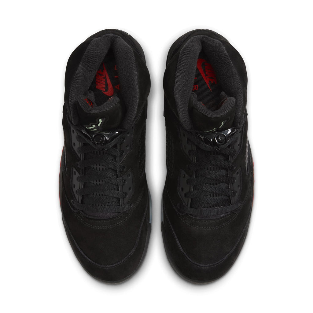 Air Jordan 5 Retro "Halloween" - BLACK/BLACK-PICANTE RED-GLOW N THE DARK for Men - product image from the listing.