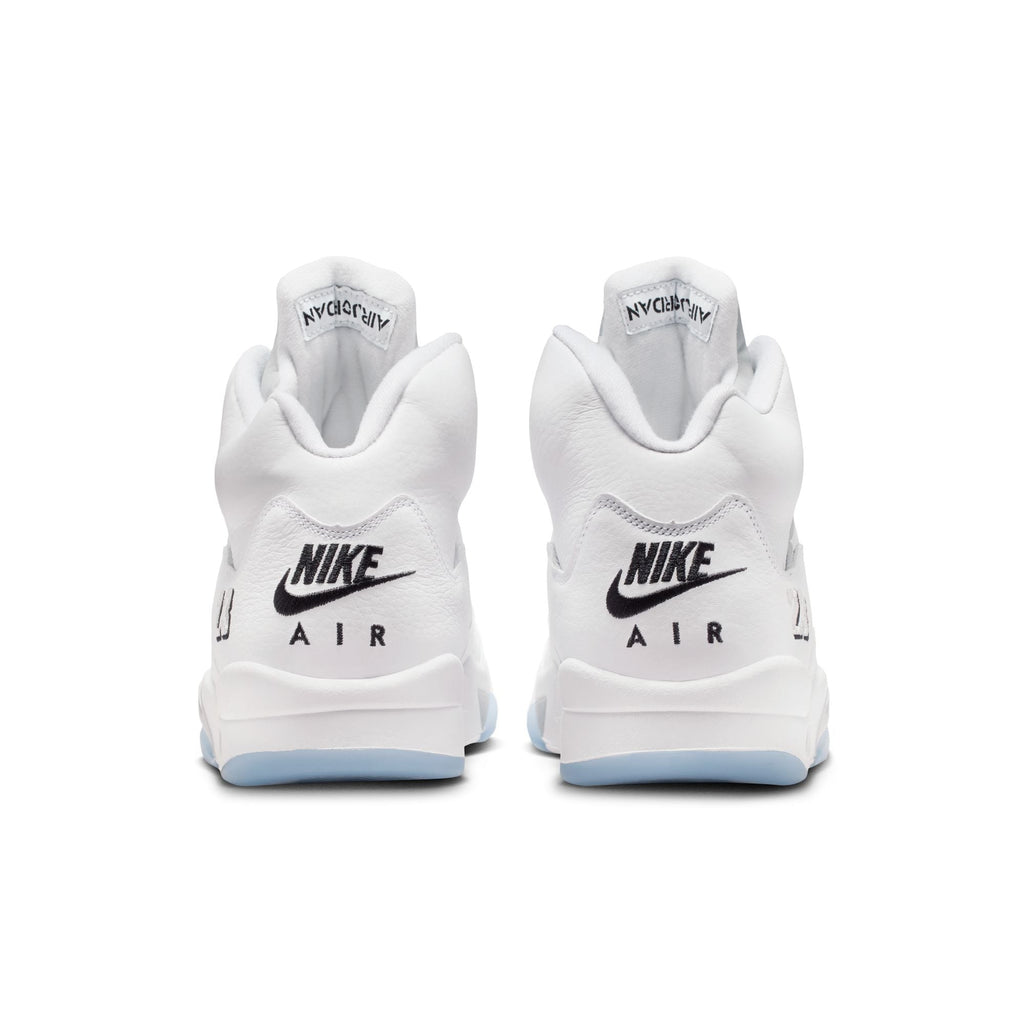 Air Jordan 5 Retro "White Metallic" - WHITE/BLACK-METALLIC SILVER for Men - product image from the listing.