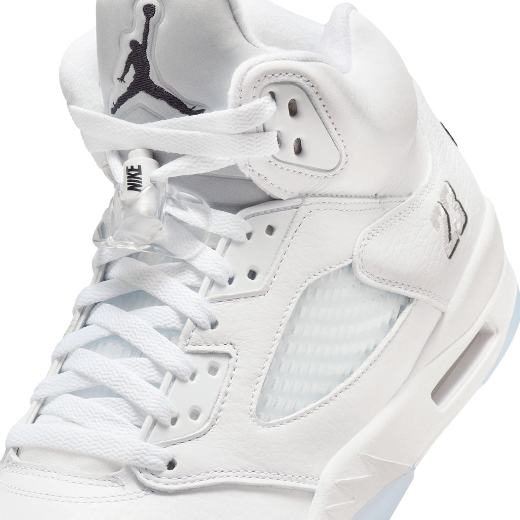 Air Jordan 5 Retro "White Metallic" - WHITE/BLACK-METALLIC SILVER for Men - product image from the listing.
