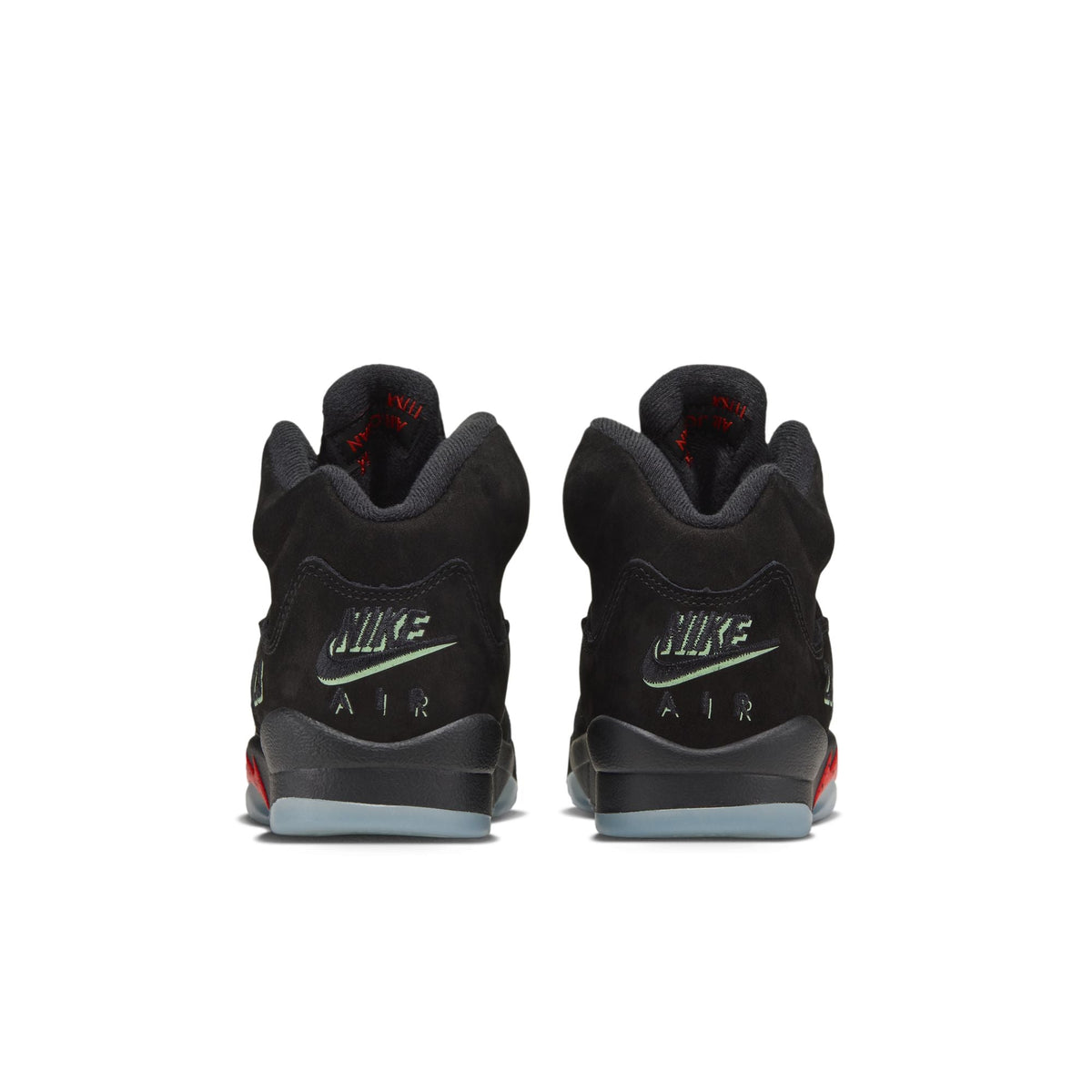 "Halloween" GS Air Jordan 5 Retro BLACK/BLACK-PICANTE RED-GLOW N THE DARK - product image from the listing.